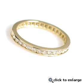 14k Gold Diamond Eternity Band Ring